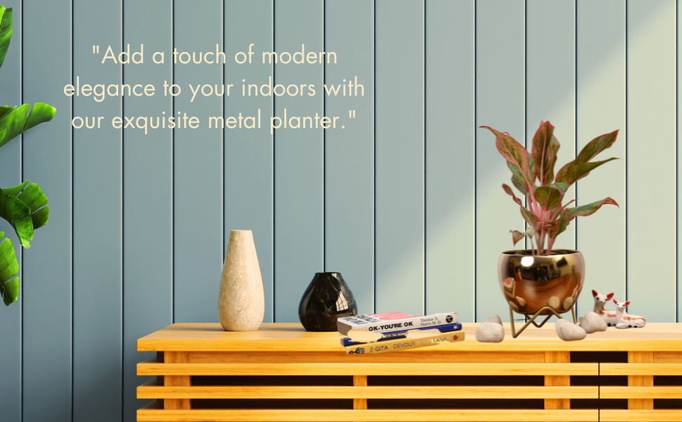 Add Shine to Your Space with Modern Metal Planters
