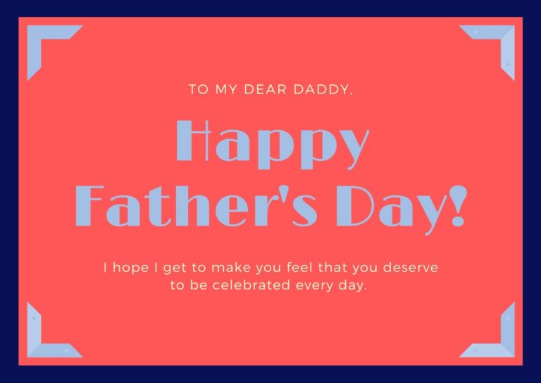 Blue Fathers Day Card