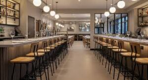 Industrial Bar Stools with Backrests for Enhanced Guest Comfort 