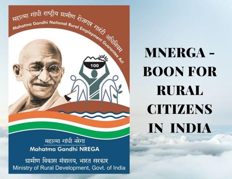 MNERGA - BOON FOR RURAL CITIZENS IN INDIA