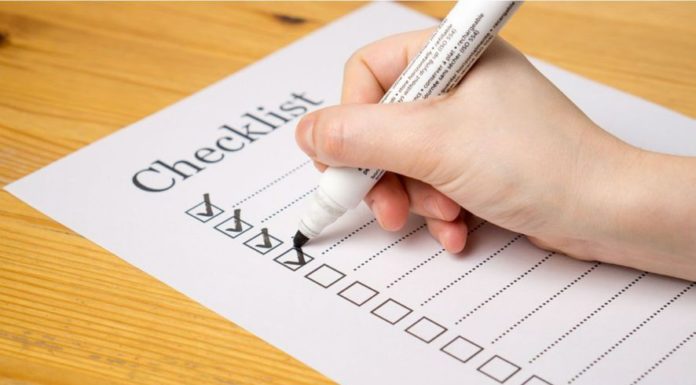 Organizing checklist