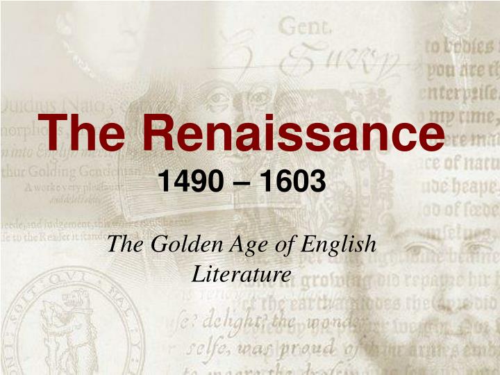 The Renaissance Period in English Literature 'Monomousumi'